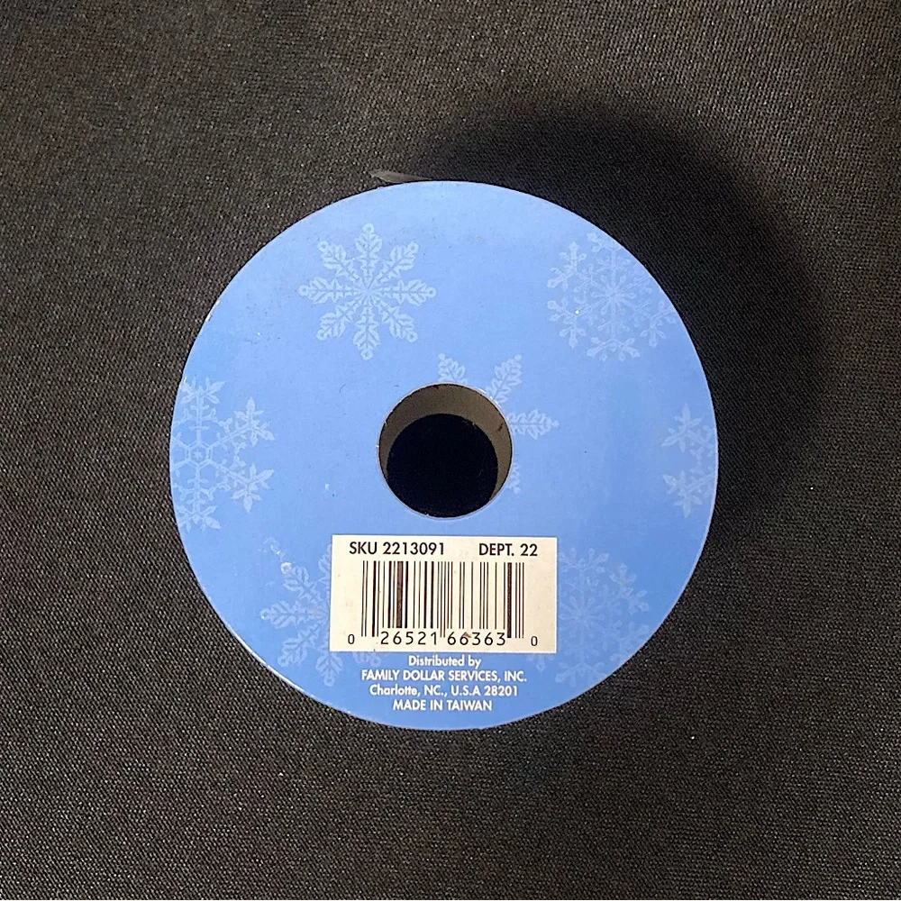 ⭐️ Color-Block Striped Glittery Christmas Gift Ribbon 2” x 108”